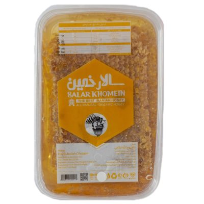 عسل همراه با موم ظرف مستطیل (یک کیلو)